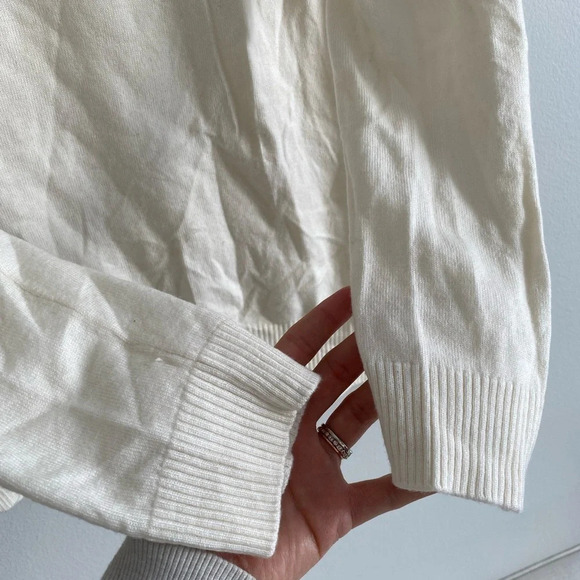 GAP Cream Extra Fine Merino Wool Turtleneck Sweater  Tunic Size S - Picture 5 of 13